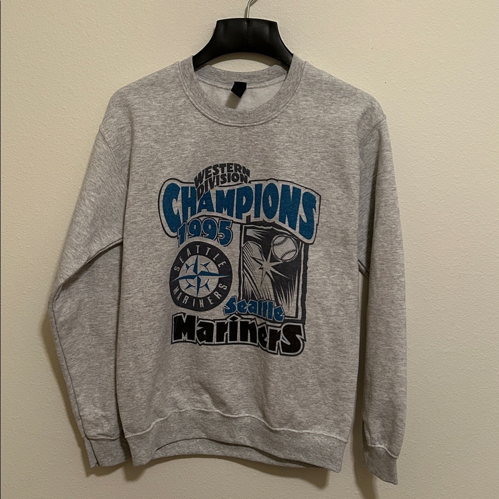 Seattle Mariners 1995 AL WEST Champions Crewneck Sweater - Gildan Brand